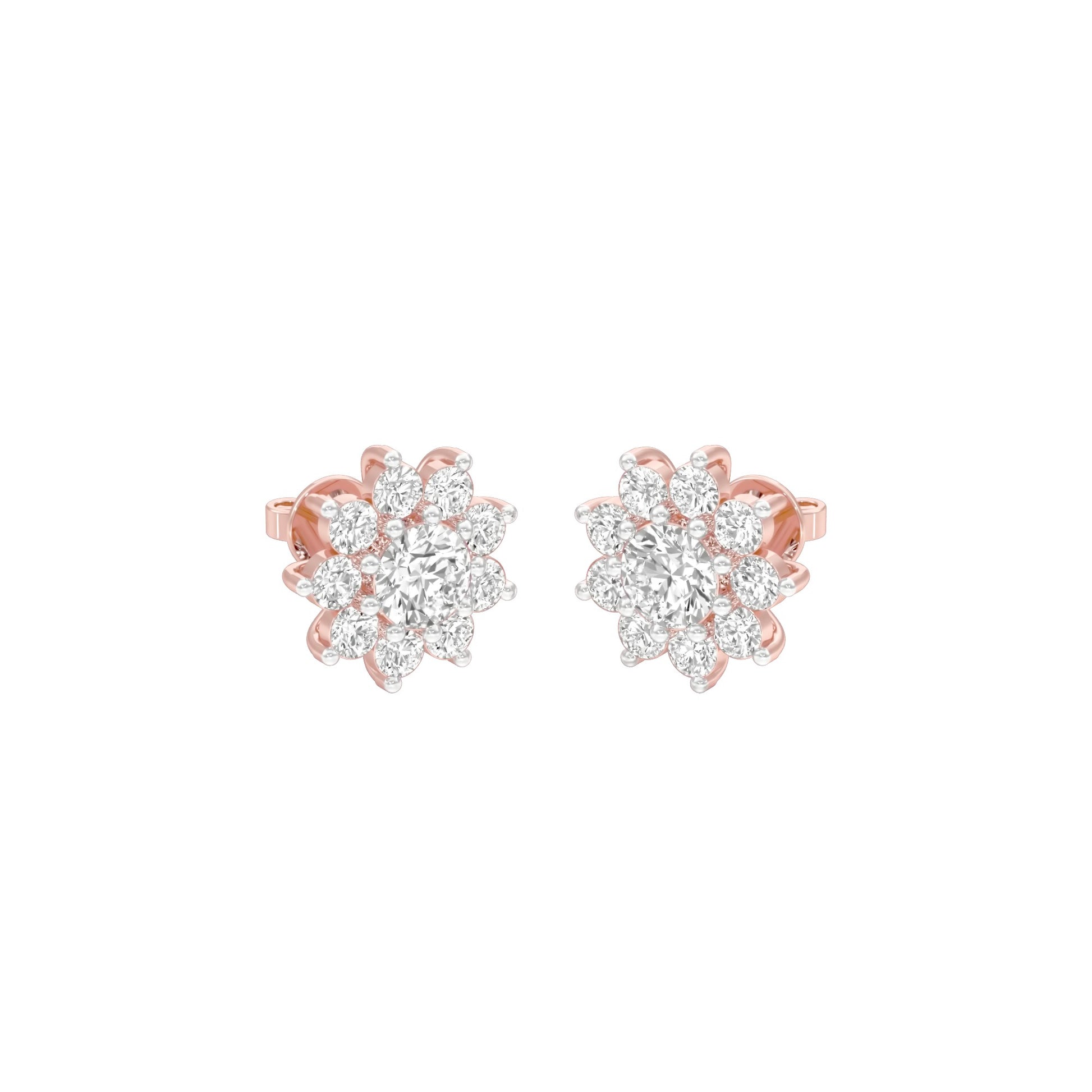Mini Starlights Diamond Stud Earrings 18 KT / Rose Gold