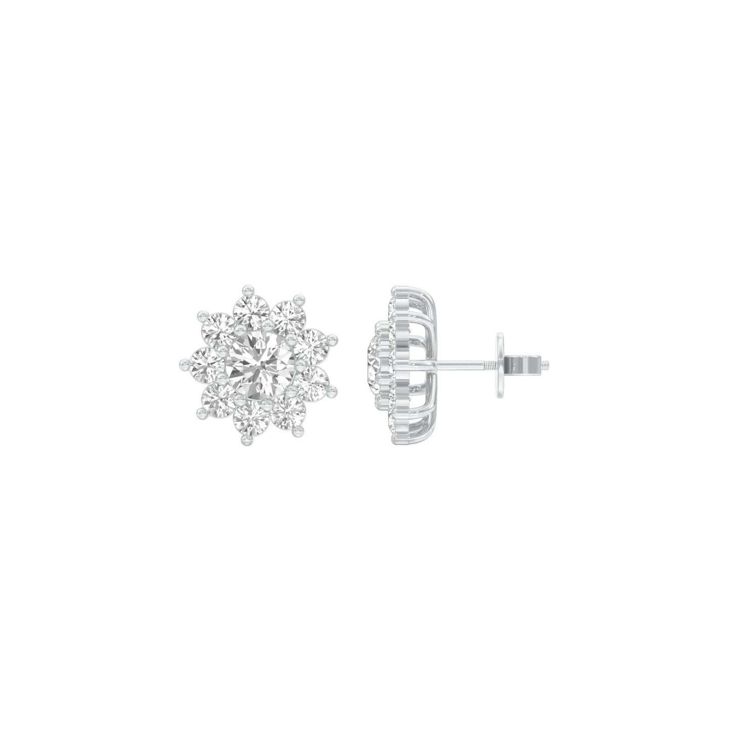Mini Starlights Diamond Stud Earrings 18 KT / White Gold