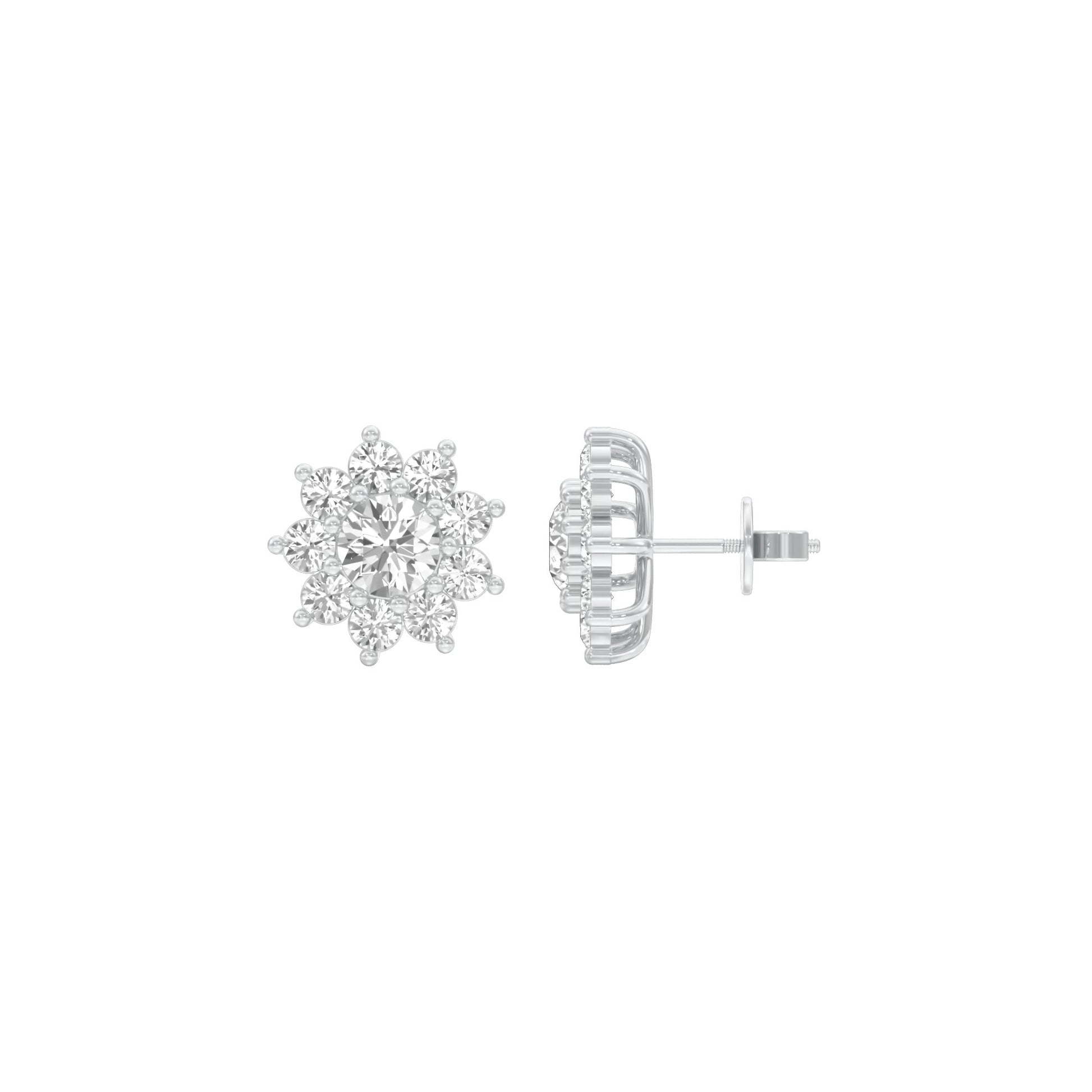 Mini Starlights Diamond Stud Earrings 18 KT / White Gold