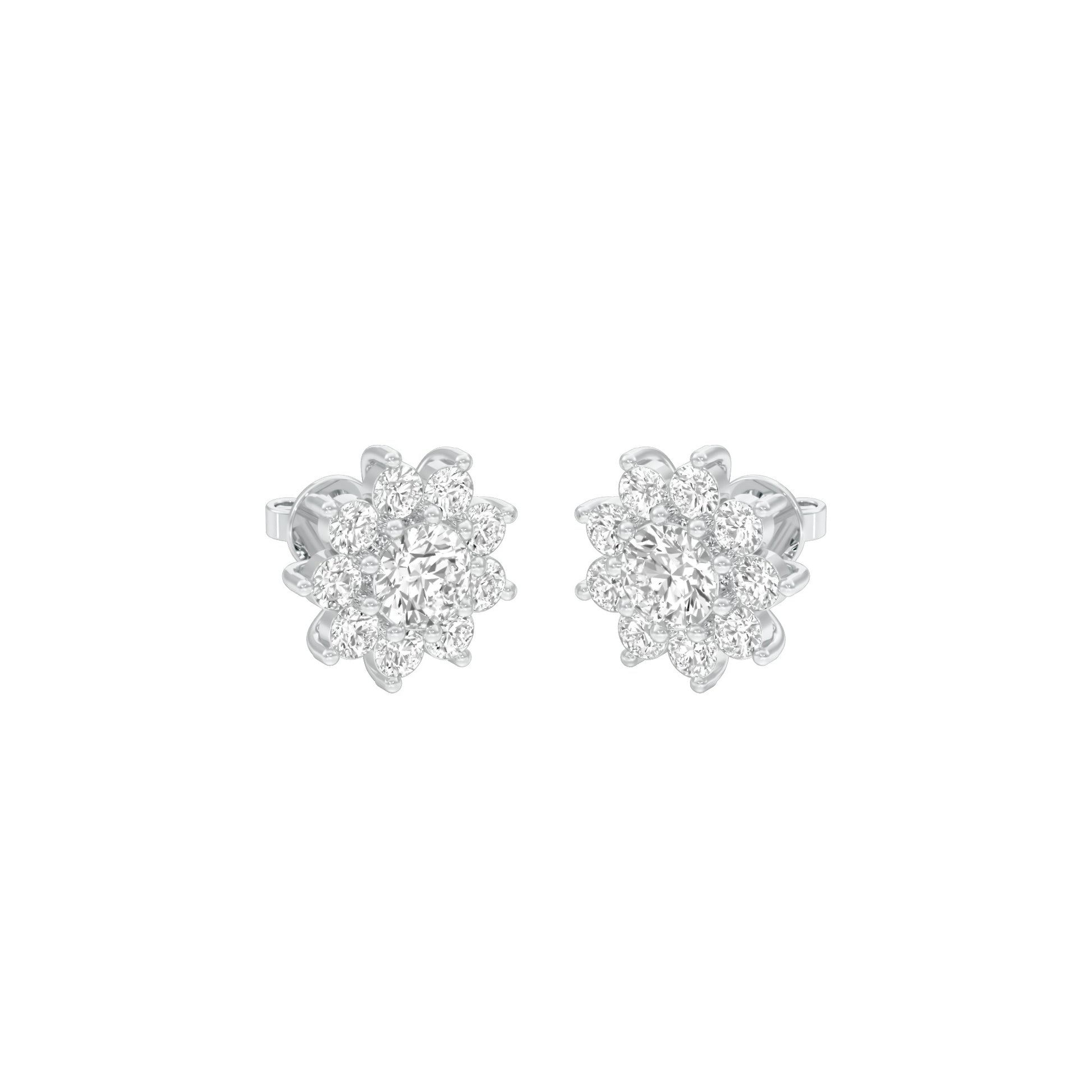 Mini Starlights Diamond Stud Earrings 18 KT / White Gold