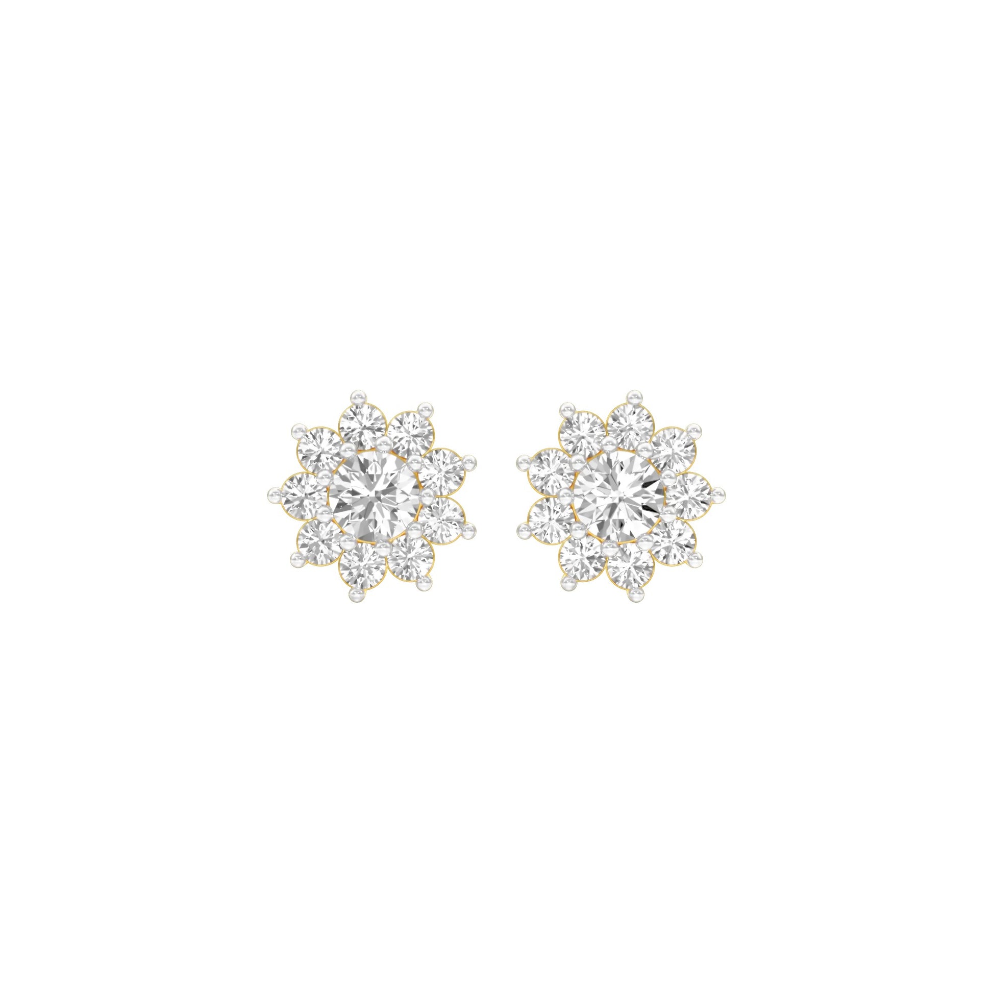 Mini Starlights Diamond Stud Earrings 18 KT / Yellow Gold