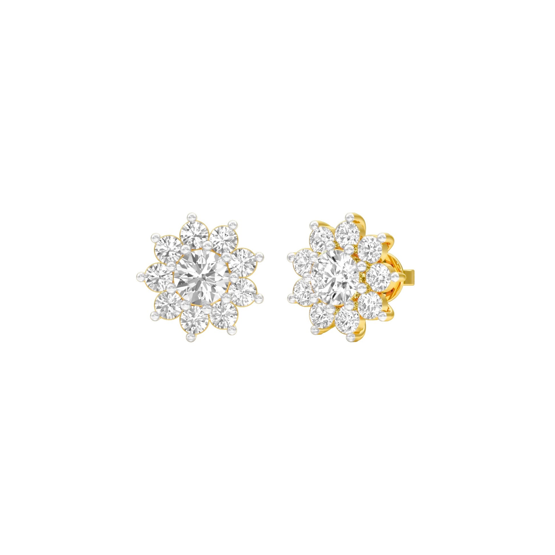 Mini Starlights Diamond Stud Earrings 18 KT / Yellow Gold
