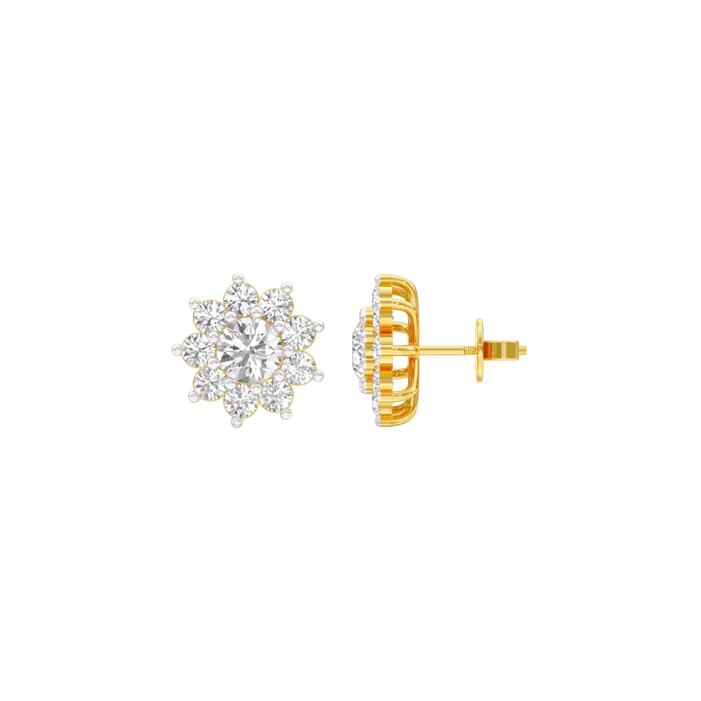 Mini Starlights Diamond Stud Earrings 18 KT / Yellow Gold