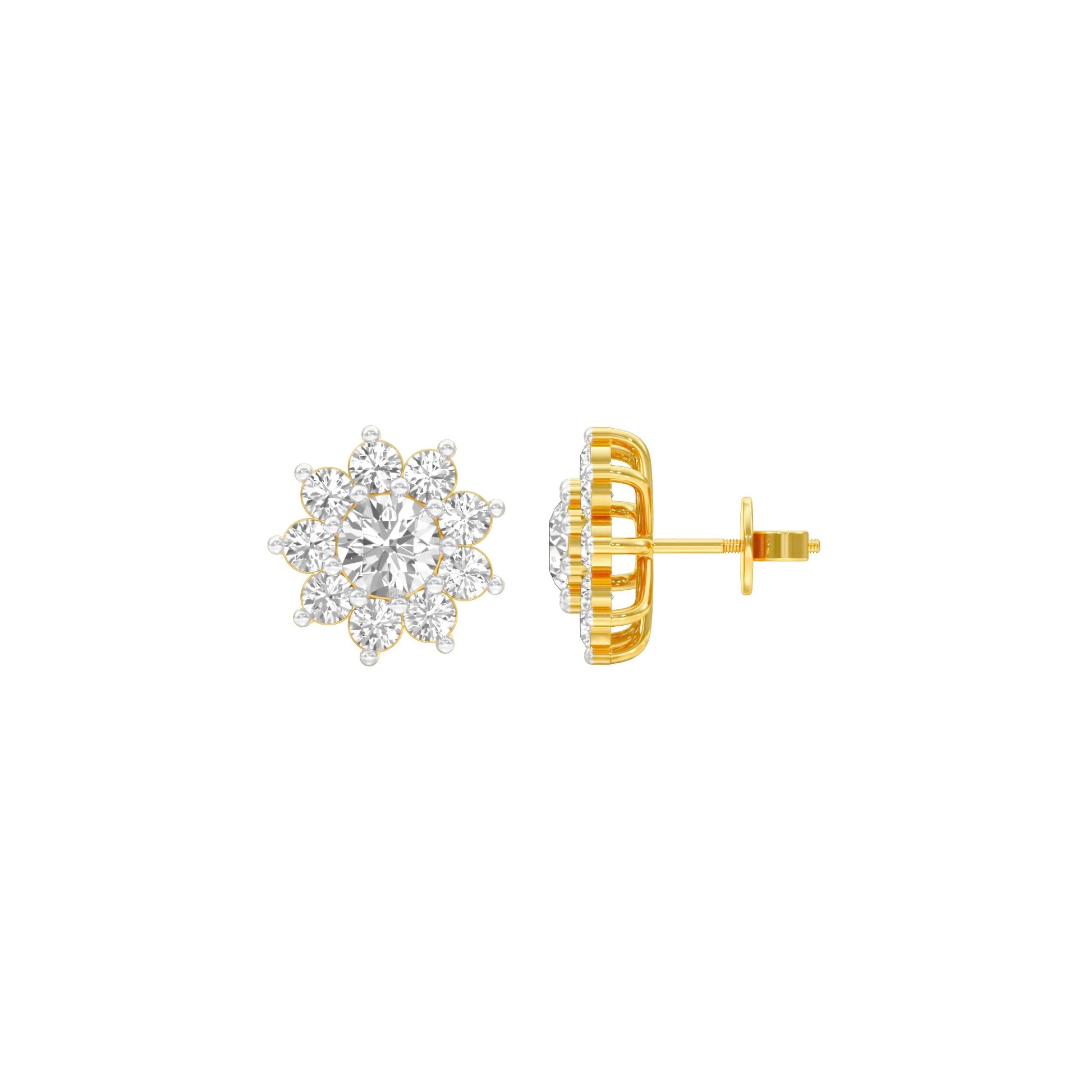 Mini Starlights Diamond Stud Earrings 18 KT / Yellow Gold
