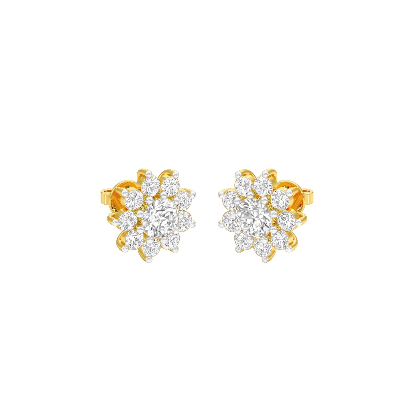 Mini Starlights Diamond Stud Earrings 18 KT / Yellow Gold