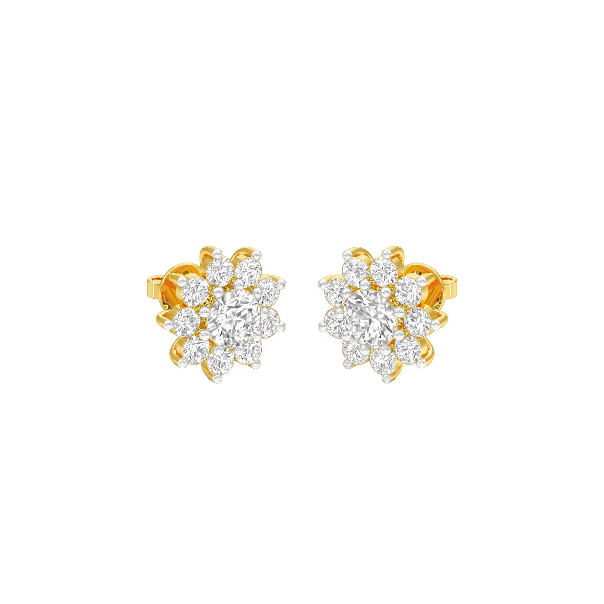 Mini Starlights Diamond Stud Earrings 18 KT / Yellow Gold