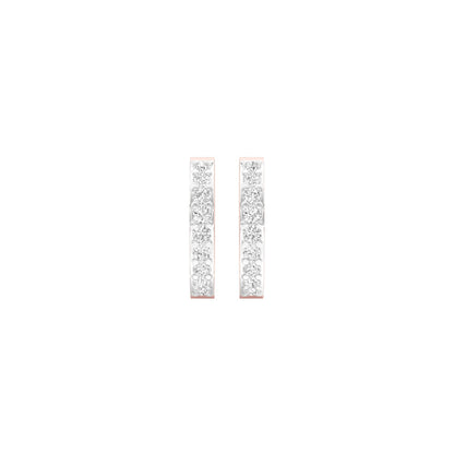Arcline Diamond Bali Earrings 18 KT / Rose Gold
