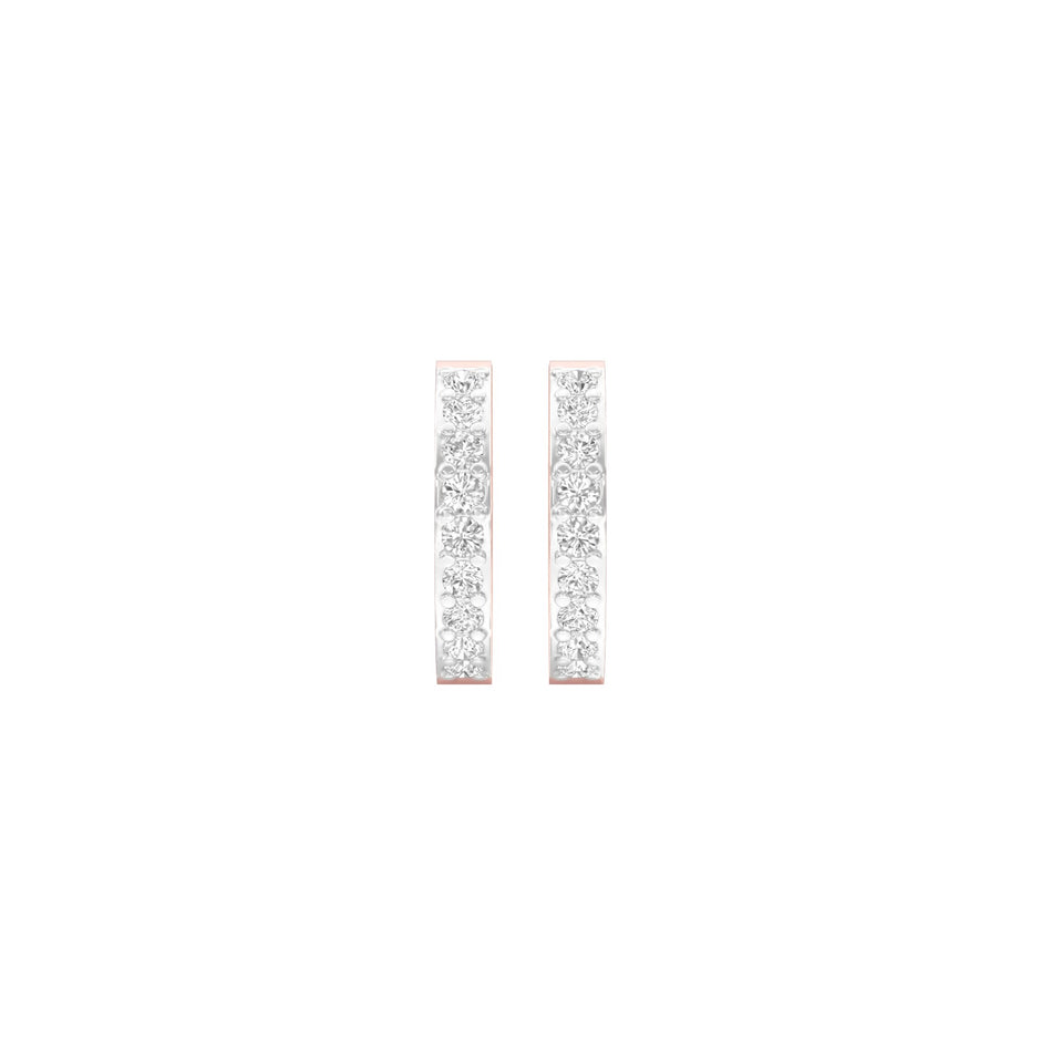 Arcline Diamond Bali Earrings 18 KT / Rose Gold