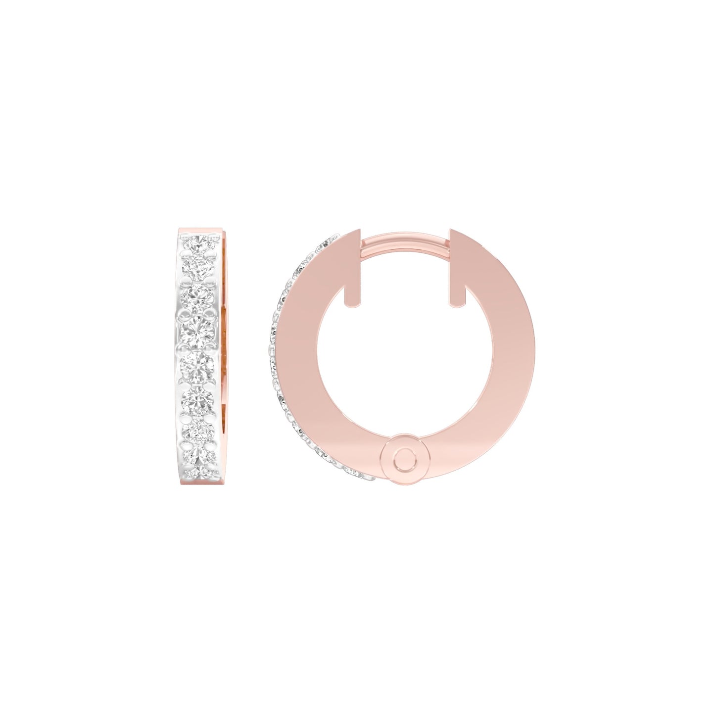 Arcline Diamond Bali Earrings 18 KT / Rose Gold