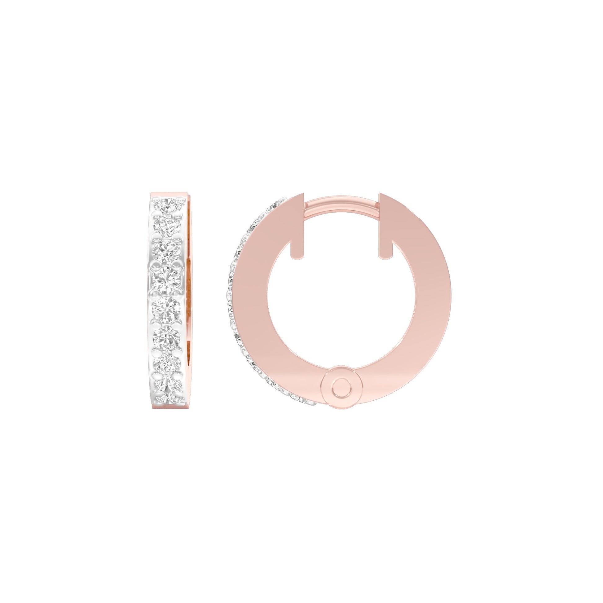 Arcline Diamond Bali Earrings 18 KT / Rose Gold