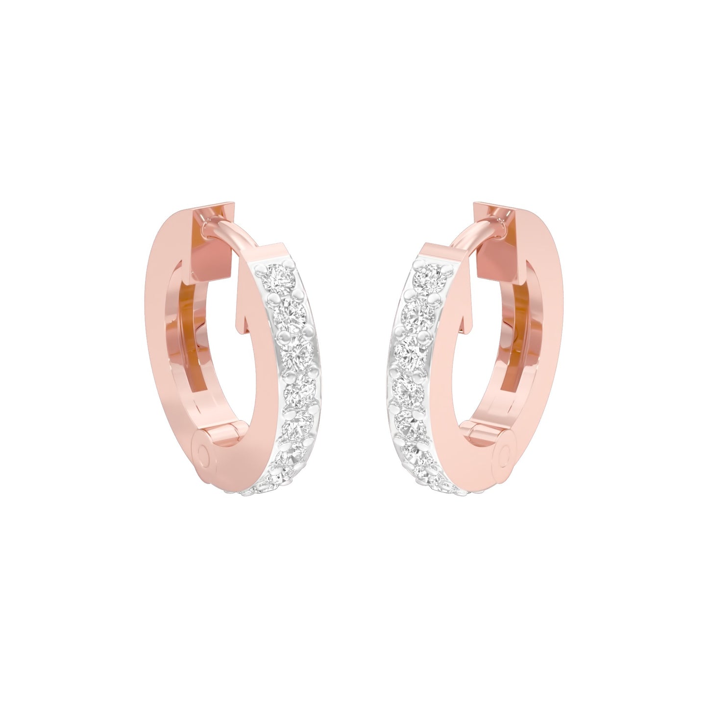 Arcline Diamond Bali Earrings 18 KT / Rose Gold
