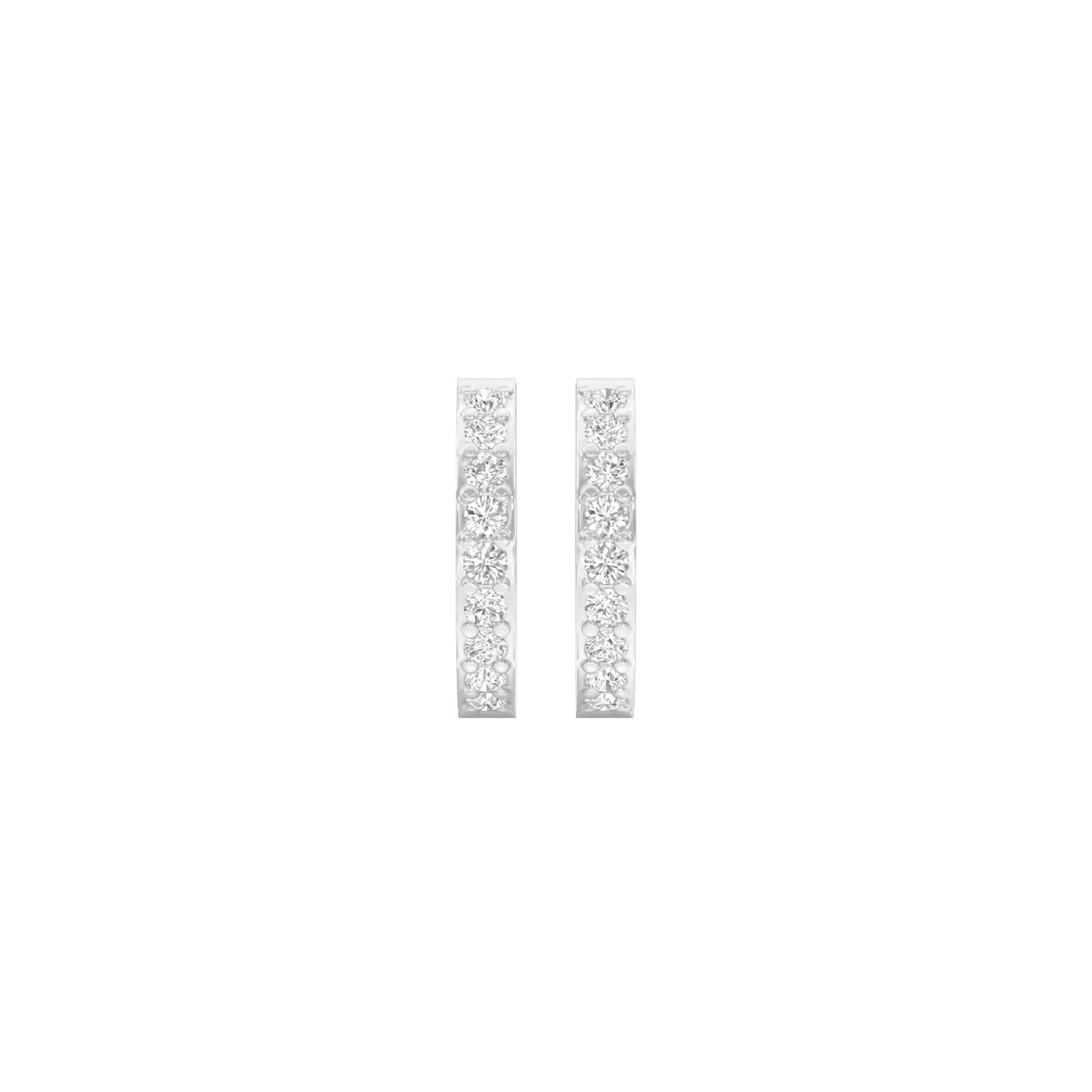 Arcline Diamond Bali Earrings 18 KT / White Gold