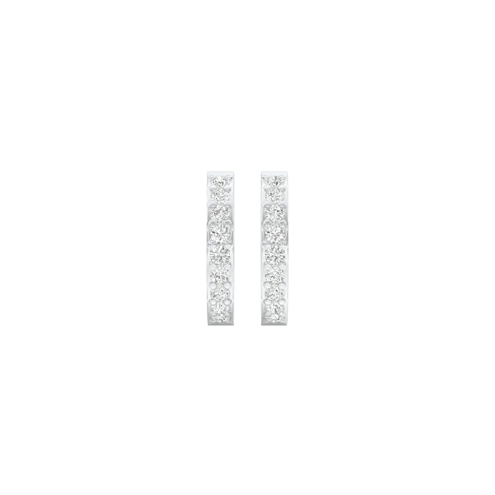 Arcline Diamond Bali Earrings 18 KT / White Gold
