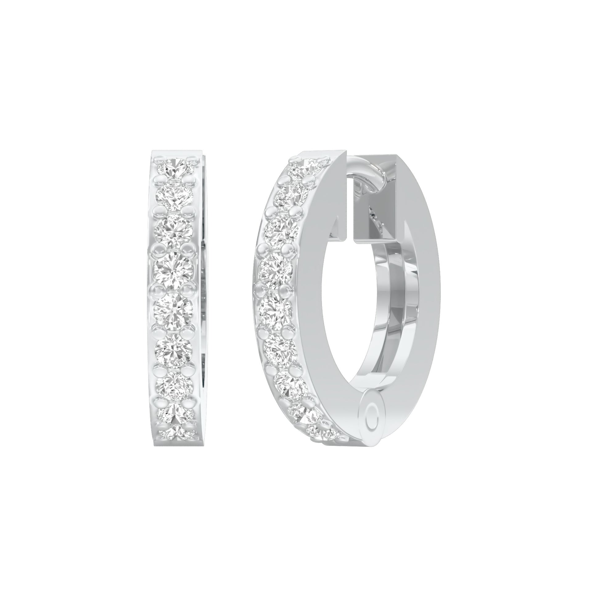 Arcline Diamond Bali Earrings 18 KT / White Gold