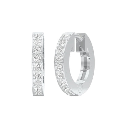 Arcline Diamond Bali Earrings 18 KT / White Gold