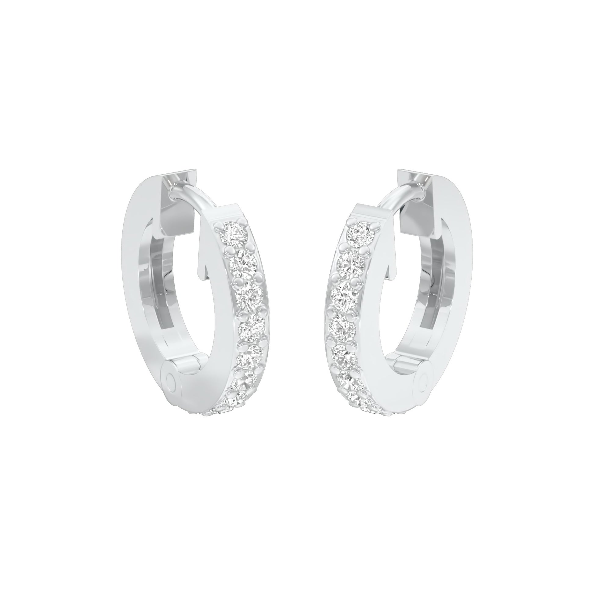 Arcline Diamond Bali Earrings 18 KT / White Gold