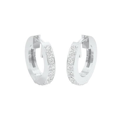 Arcline Diamond Bali Earrings 18 KT / White Gold