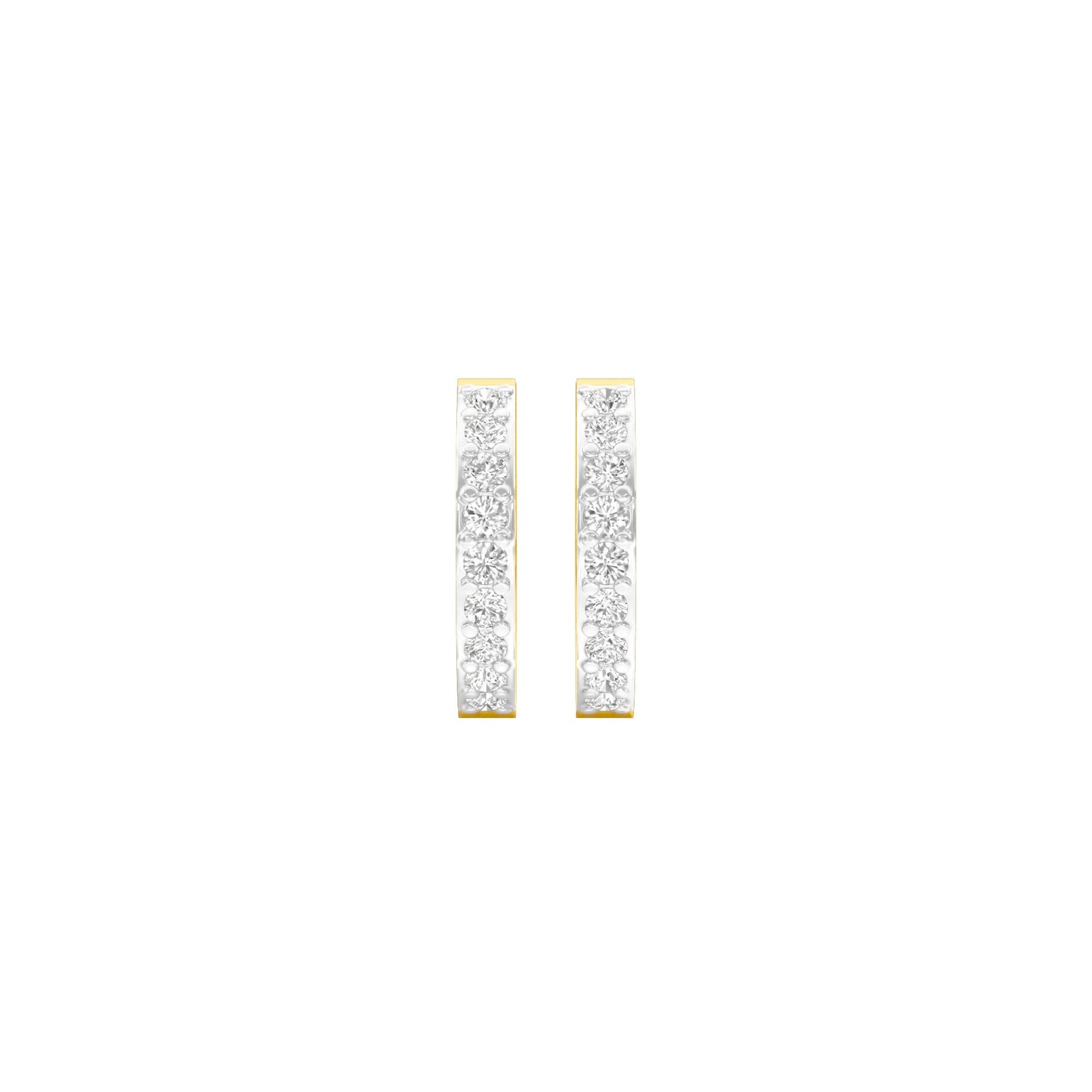 Arcline Diamond Bali Earrings 18 KT / Yellow Gold