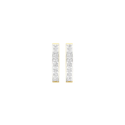 Arcline Diamond Bali Earrings 18 KT / Yellow Gold