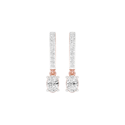 Tiered Diamond Drop Earrings 18 KT / Rose Gold
