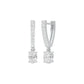 Tiered Diamond Drop Earrings 18 KT / White Gold