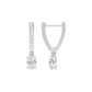 Tiered Diamond Drop Earrings 18 KT / White Gold
