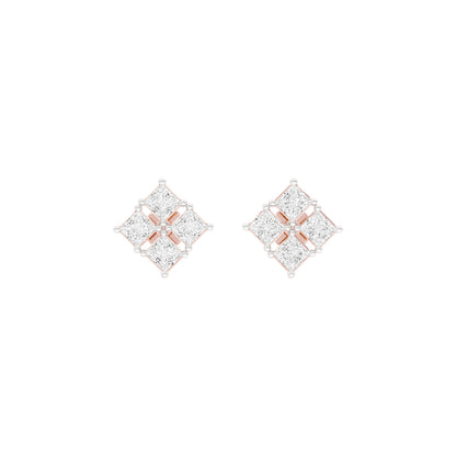 Silent Stars Diamond Stud Earrings 18 KT / Rose Gold