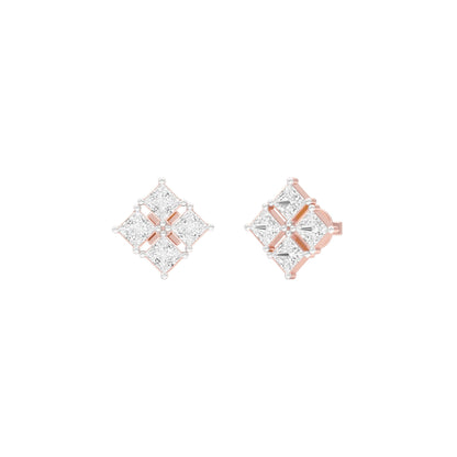 Silent Stars Diamond Stud Earrings 18 KT / Rose Gold