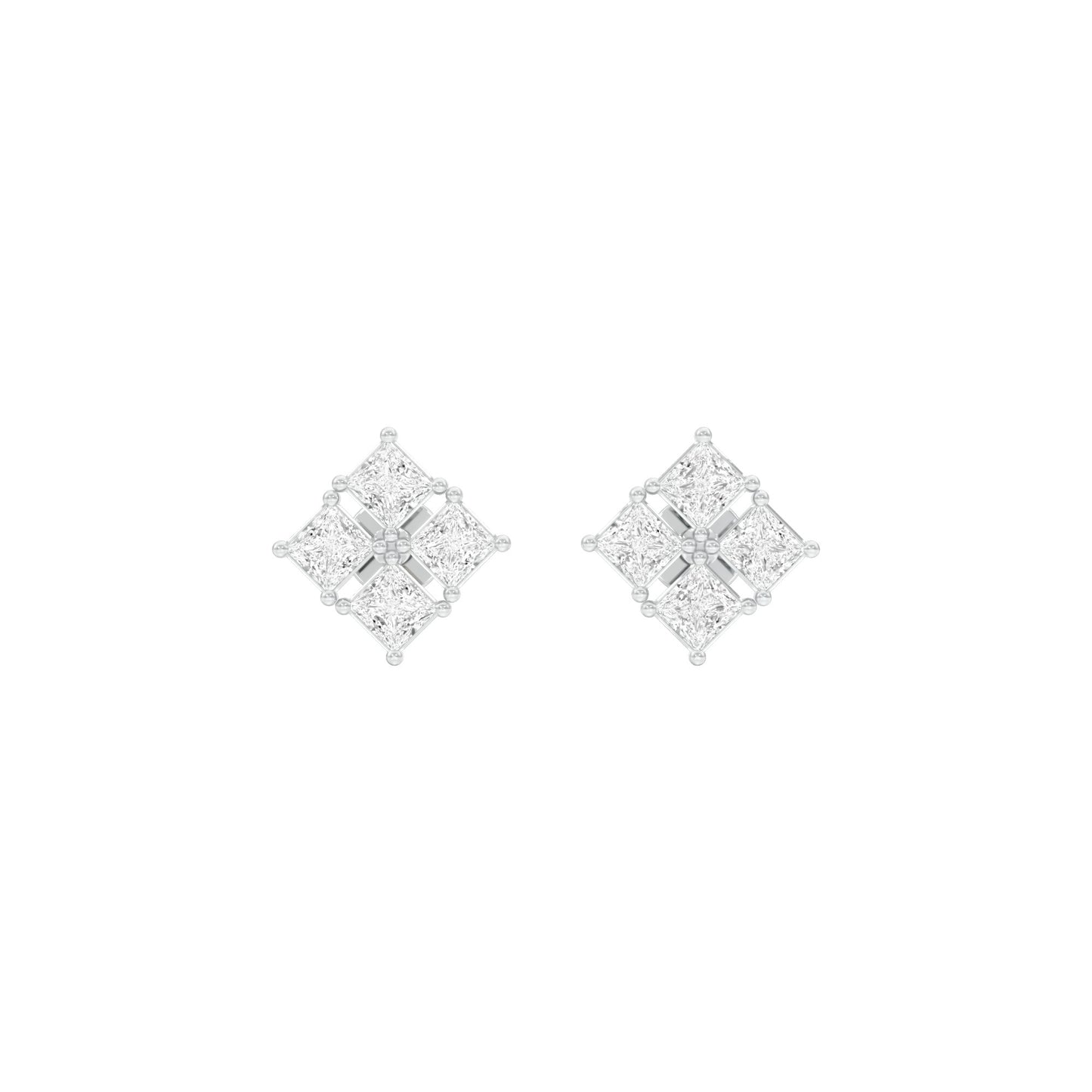 Silent Stars Diamond Stud Earrings 18 KT / White Gold