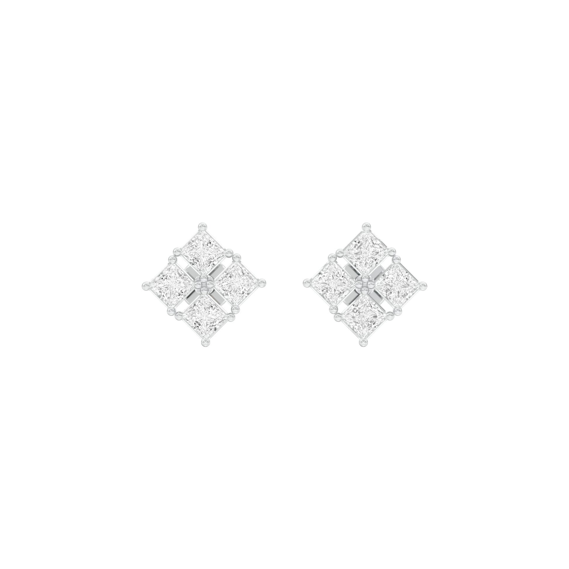 Silent Stars Diamond Stud Earrings 18 KT / White Gold