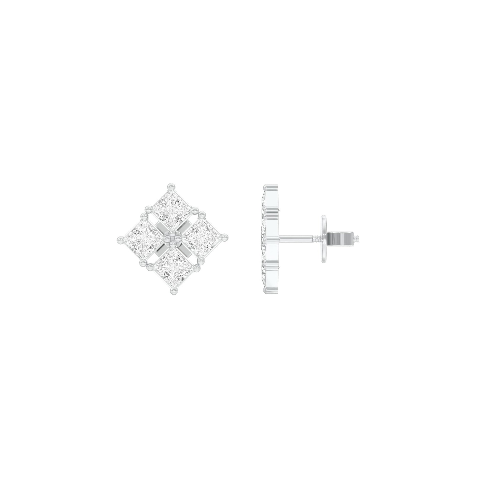 Silent Stars Diamond Stud Earrings 18 KT / White Gold