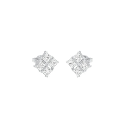 Silent Stars Diamond Stud Earrings 18 KT / White Gold