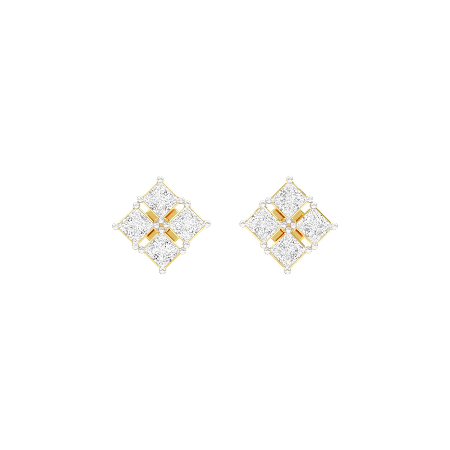 Silent Stars Diamond Stud Earrings 18 KT / Yellow Gold