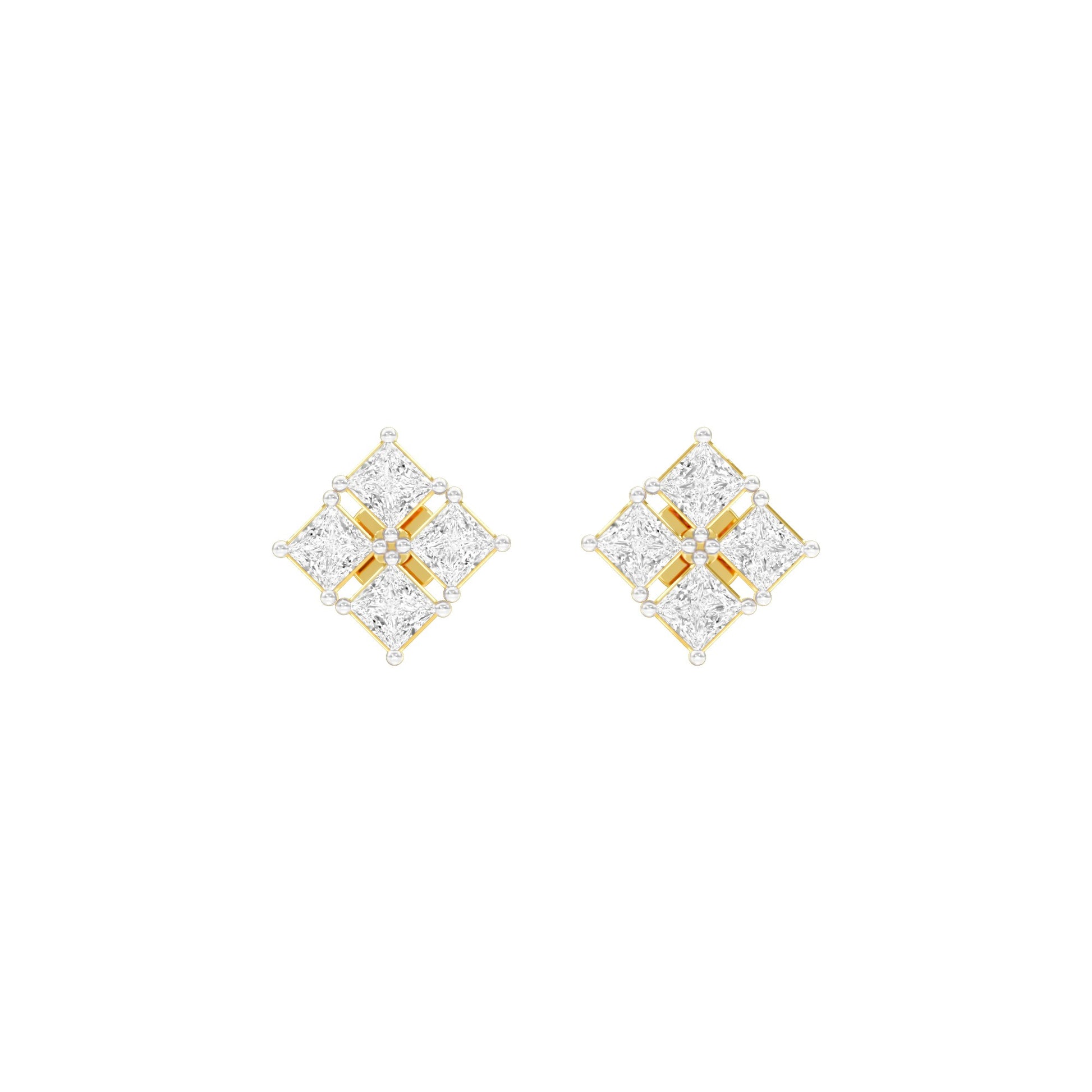 Silent Stars Diamond Stud Earrings 18 KT / Yellow Gold