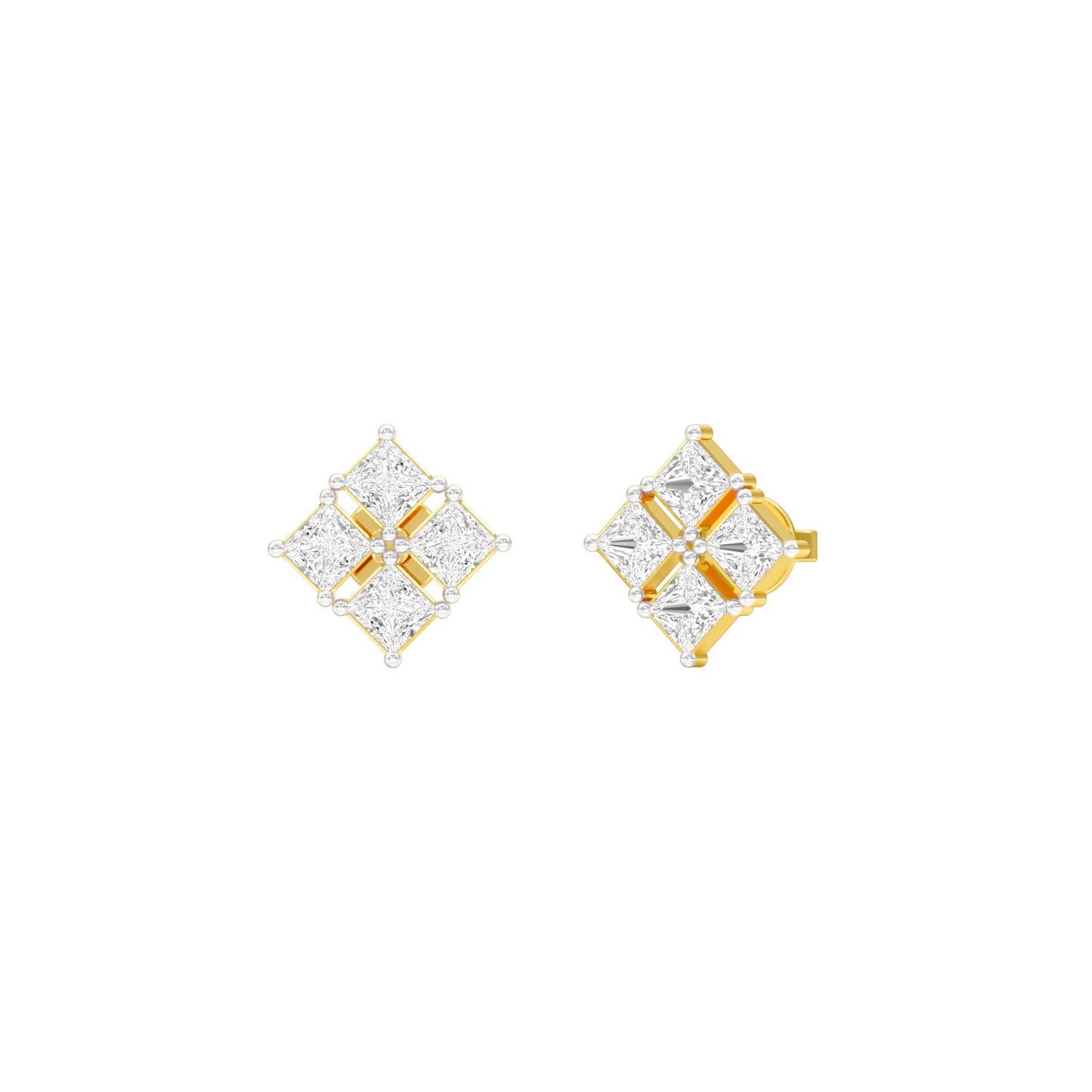Silent Stars Diamond Stud Earrings 18 KT / Yellow Gold