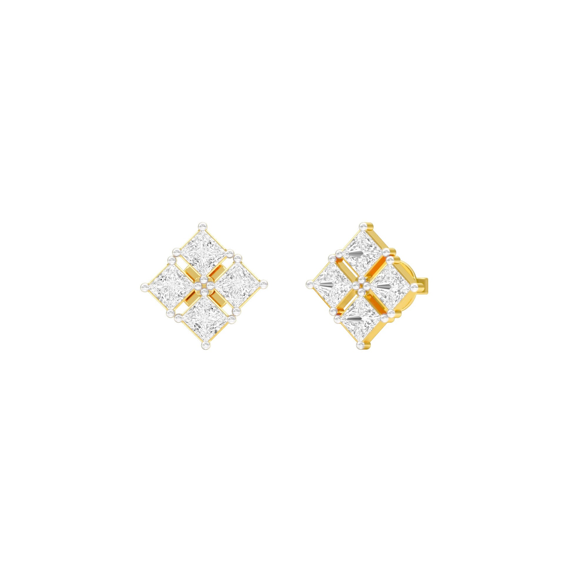 Silent Stars Diamond Stud Earrings 18 KT / Yellow Gold