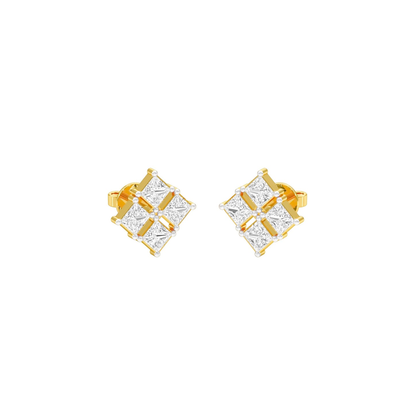Silent Stars Diamond Stud Earrings 18 KT / Yellow Gold