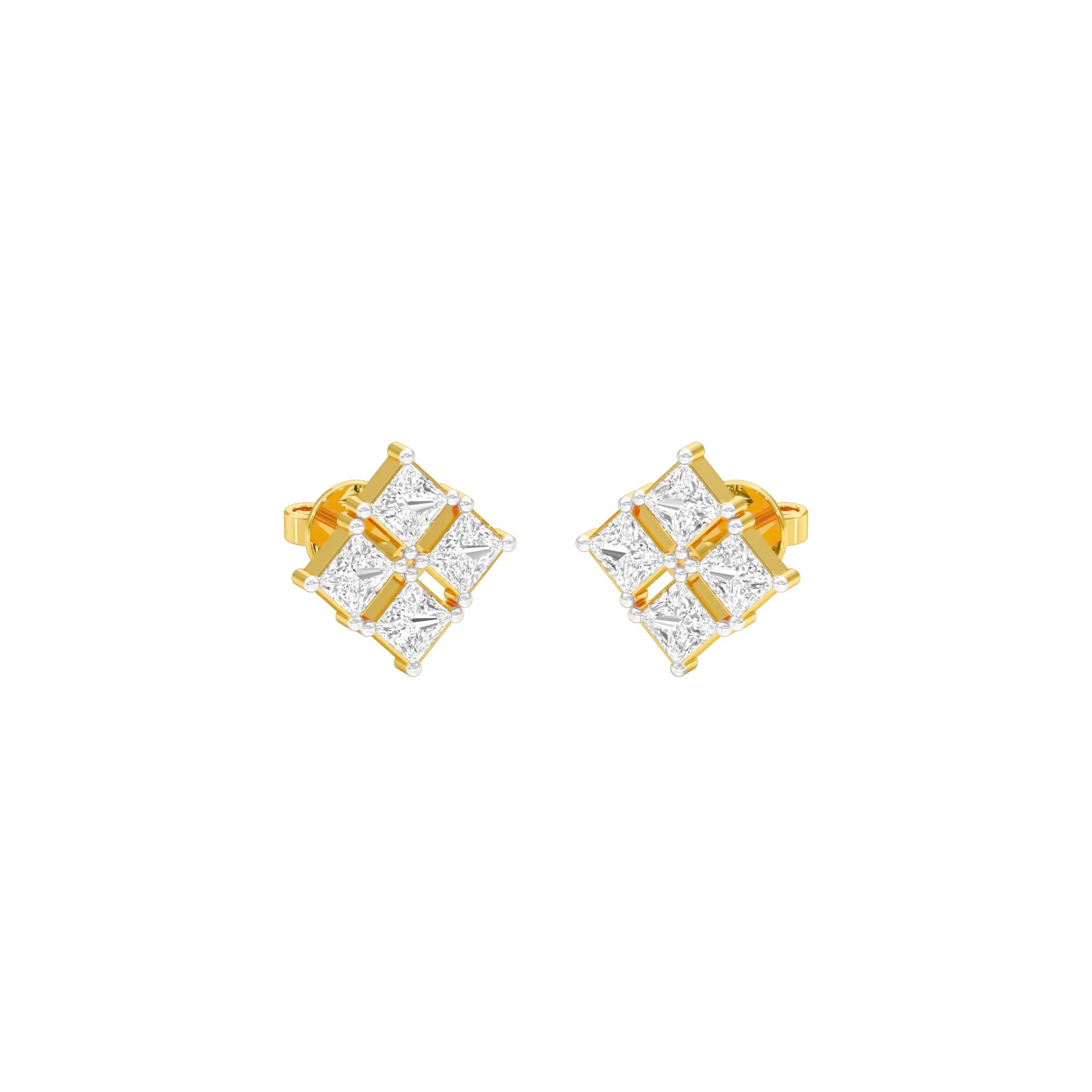 Silent Stars Diamond Stud Earrings 18 KT / Yellow Gold