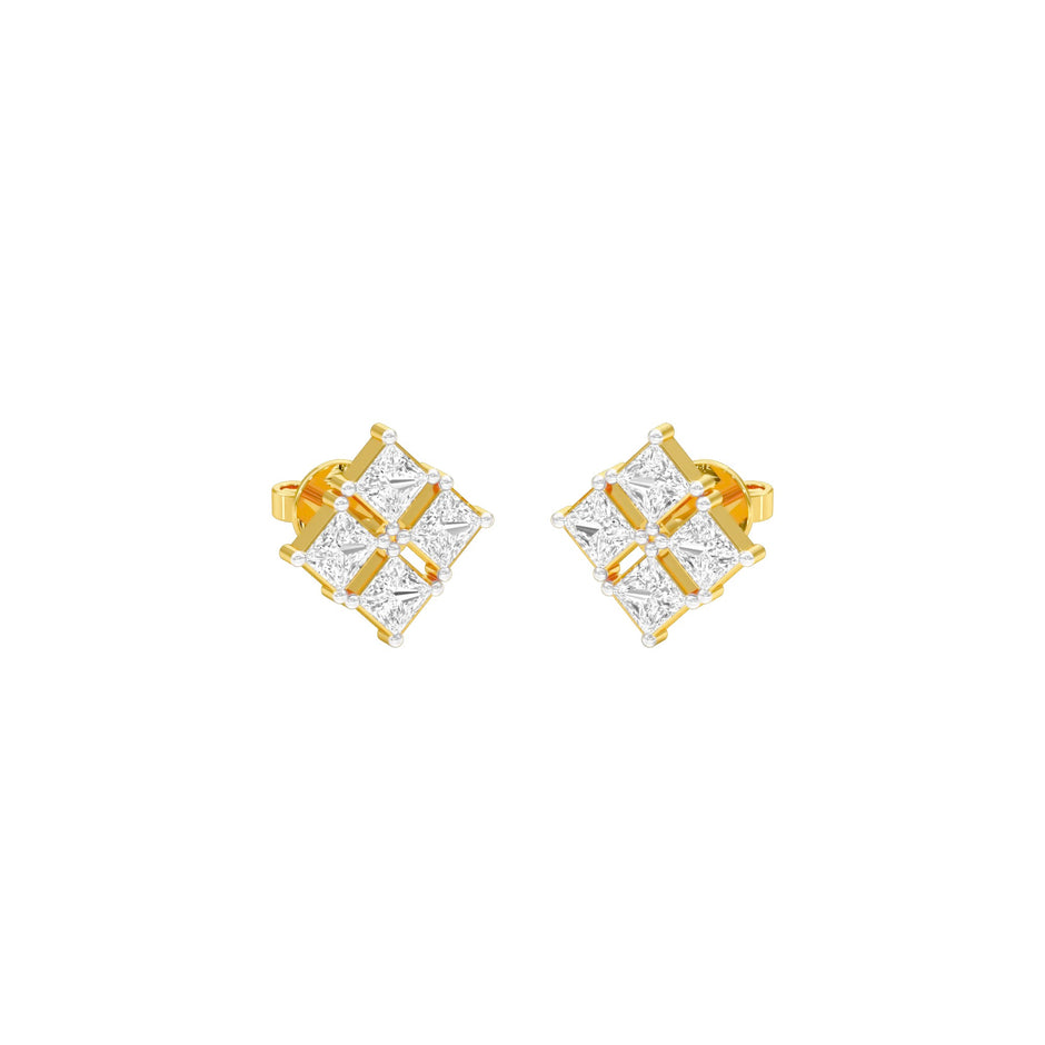 Silent Stars Diamond Stud Earrings 18 KT / Yellow Gold