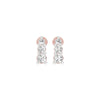 Gleam Block Diamond Stud Earrings 18 KT / Rose Gold