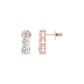 Gleam Block Diamond Stud Earrings 18 KT / Rose Gold