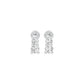 Gleam Block Diamond Stud Earrings 18 KT / White Gold