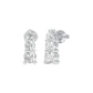 Gleam Block Diamond Stud Earrings 18 KT / White Gold