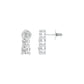 Gleam Block Diamond Stud Earrings 18 KT / White Gold