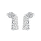 Gleam Block Diamond Stud Earrings 18 KT / White Gold