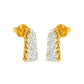 Gleam Block Diamond Stud Earrings 18 KT / Yellow Gold