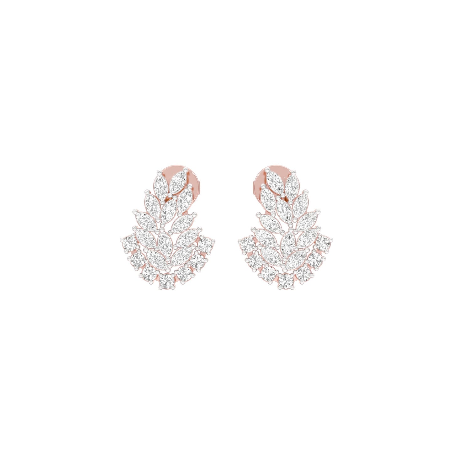 Spark Bar Diamond Bali Earrings 18 KT / Rose Gold