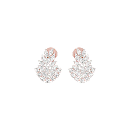 Spark Bar Diamond Bali Earrings 18 KT / Rose Gold