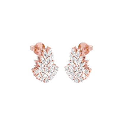 Spark Bar Diamond Bali Earrings 18 KT / Rose Gold