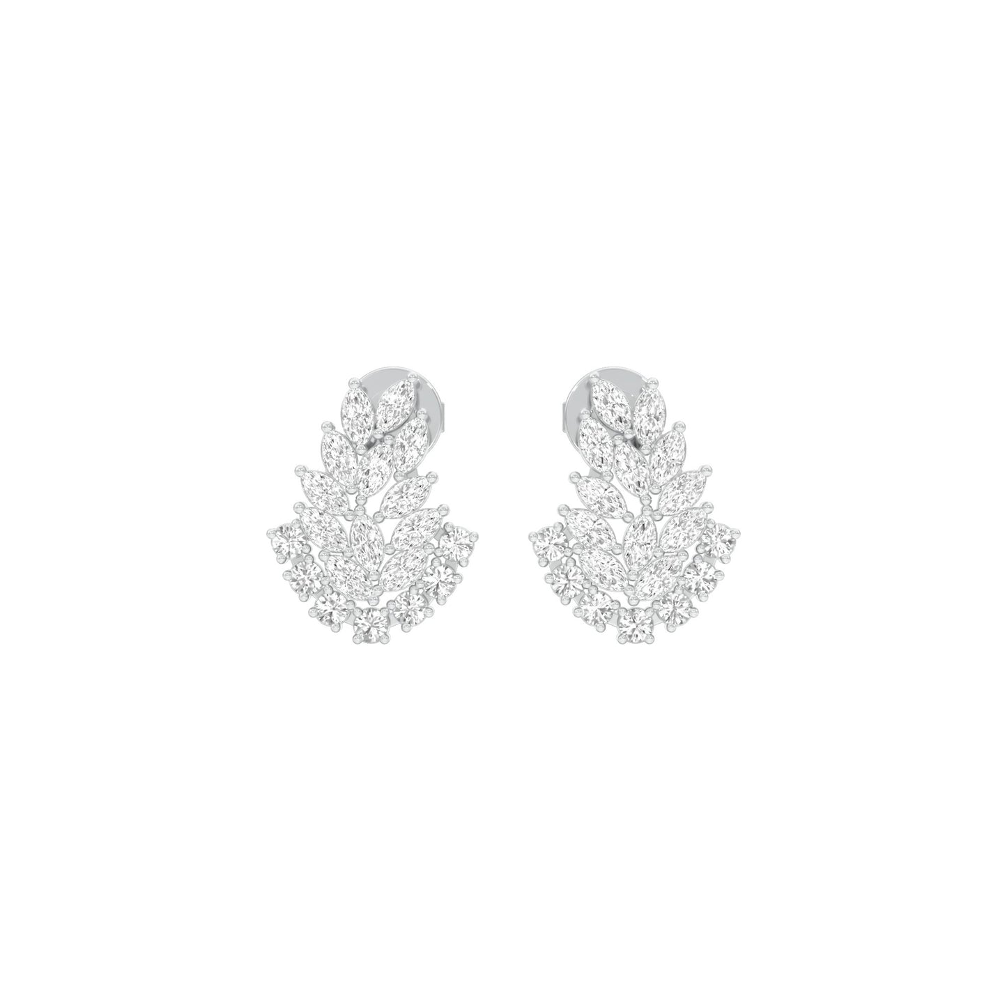 Spark Bar Diamond Bali Earrings 18 KT / White Gold